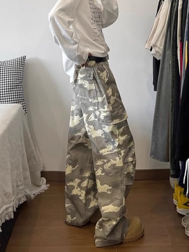 Work Camouflage Pants for Men, American Straight Leg Floor-Length Loose Casual Pants3