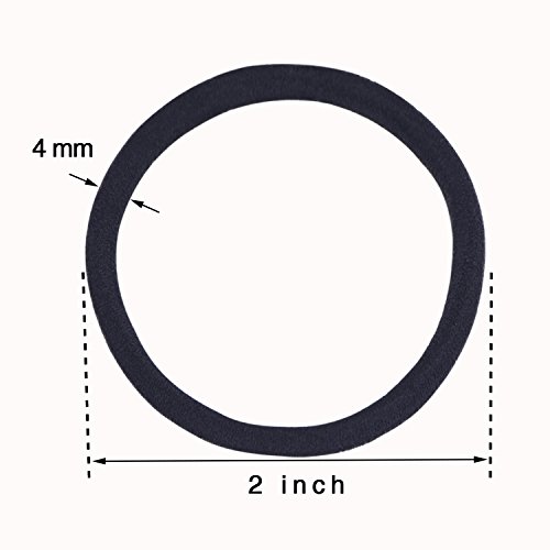 200 Pieces No-Metal Hair Elastics Hair Ties Ponytail Holders Hair Bands (4 Mm X 5 Cm, Black) #TOP2