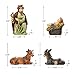 Glitzhome 11Pcs Resin Nativity Figurines Set Christmas Nativity Set Tabletop Scenes Decor, Christian Nativity Scene Indoor Xmas Nativity Collectible Figurines Miniatures Statues Ornaments 8