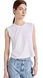 AMO Women's Sleeveless Babe Tee, White, L