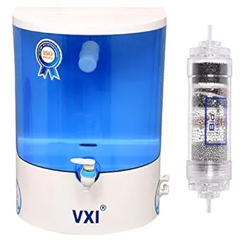 VXI Dolphin 5 stage Purification 9 Liter RO + Active copper + Activated Carbon technology Water Purifier Filter For Home Office white and blue