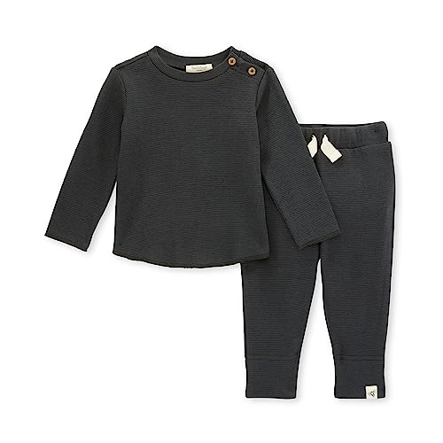 Image of Burt's Bees Baby baby-boys Baby Boys Shirt and Pant Set, Top & Bottom Outfit Bundle, 100% Organic Cotton