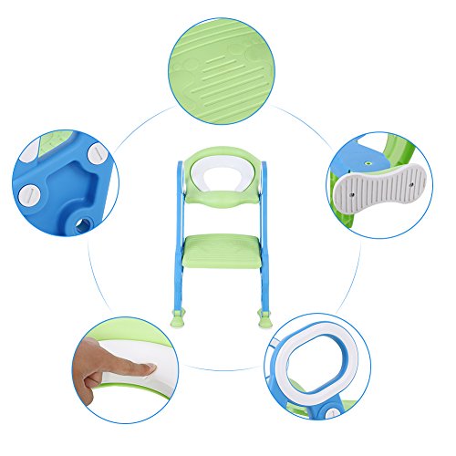 Baby Toilet Ladder§toilet Training Seat Baby Peuter Zachte Toilet Stoel Ladder Verstelbare Veiligheid Potty Training… - Afbeelding 3