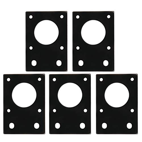 Risegun 42 Stepper Motor Mounting Plate – 5PCS Anodized Aluminum 3D Printer Bracket for 2020/2040 Extrusion & Linear Rai