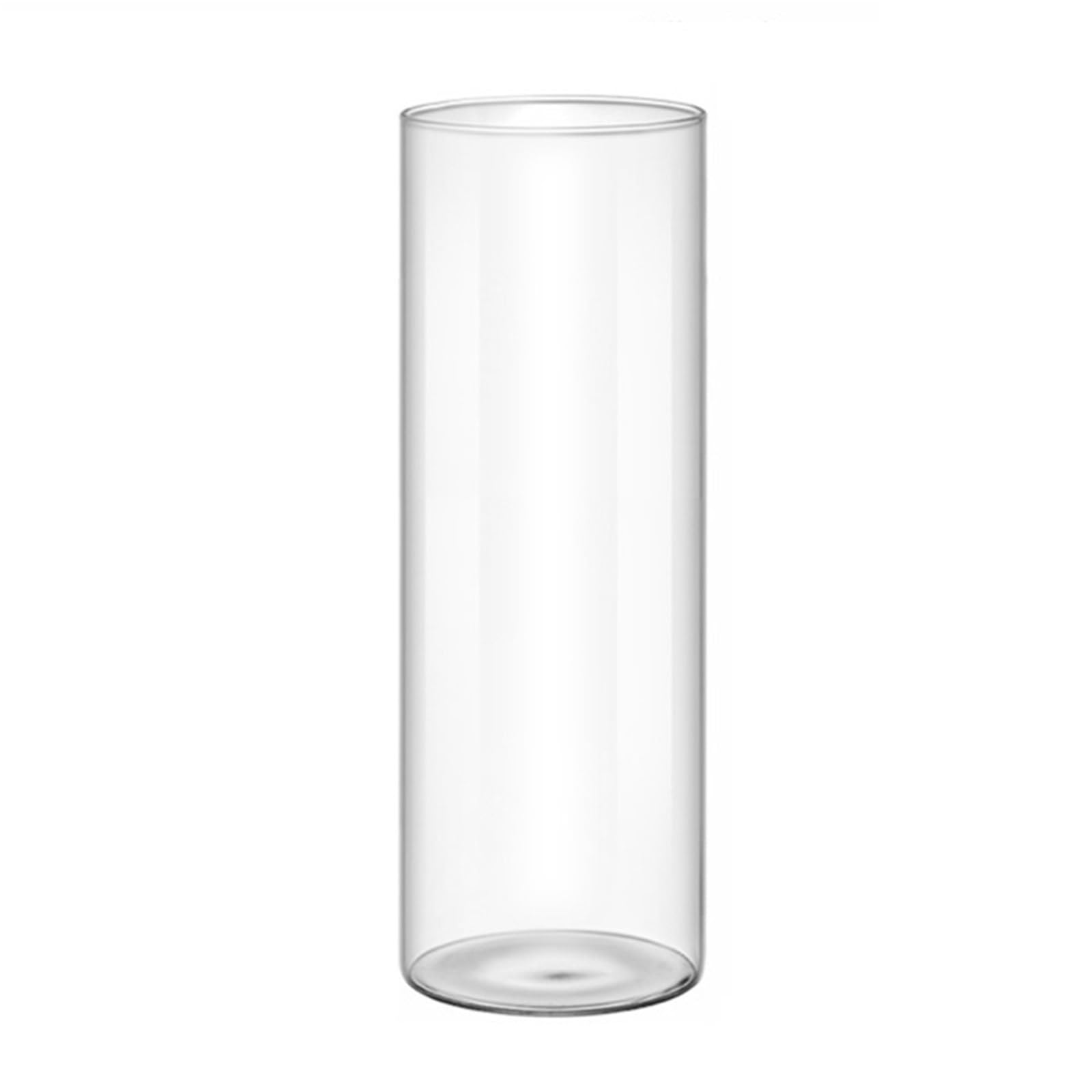 QuxetlRyz Glass Hydroponic Vase Clear Glass Vase Cylinders for Centerpieces Weddings Party Supply(20cm high)