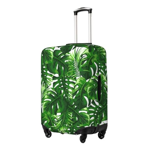 Monstera Deliciosa Banana Palm Print Suitcase Cover Luggage Protector Washable Elastic Fashionable Travel Gear Cover2
