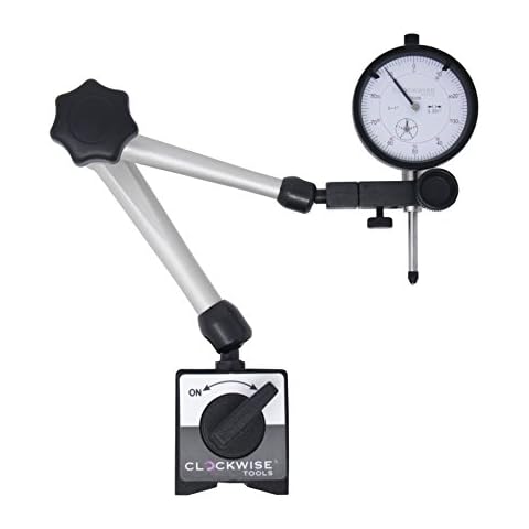 Clockwise Tools Dial Indicator with Magnetic Base Holder Stand, DIMR-0105 0-1 inch Cover