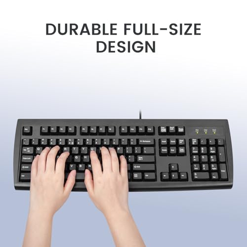 Combo de teclado y mouse PS2 con cable Perixx PERIDUO-107P negro de tamaño completo 5