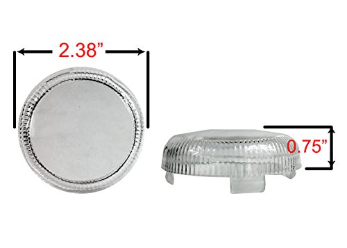 Set (4) OZ-USA Clear Turn Signal Lens Deuce-Style Snap On Replacement Lens for Harley 2002-2013 Street Glide FLHX