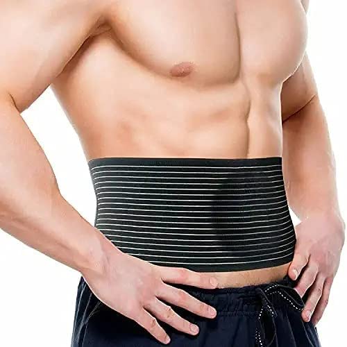 TEDDY Umbilical Hernia Belt Hernia Support Brace with Hernia Pain Relief for Men & Women,Cotton, Free Size | PACK OF 1 (BLACK)|