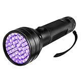 Lampe torche UV à lumière noire : idéale pour une utilisation en extérieur, notamment pour la chasse et la recherche de minéraux. résistante à l'eau et aux chutes. lampe torche LED UV