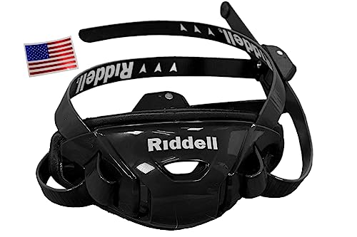 Green Gridiron Riddell SpeedFlex Hard Cup Cam-Loc Chinstrap + Chrome US Flag Helmet Decal (Small, Black)