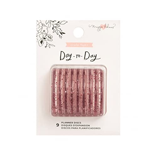 American Crafts Planner Discs GLTTR, Pink Glitter