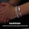 Rajputana Sterling Silver Chain Bracelets for Men Boys, S925 Wrist Band Cuban Figaro Chains Metal Link Bracelet Set Stack Mens Accessories Jewelry Gifts Him Male Pulsera Para Hombres 7 inch #1