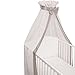 Schleier Betthimmel mit Schleife für Babybett 60 x 120 cm und 70 x 140 cm Baldachin Baby Himmel (GRAU)
