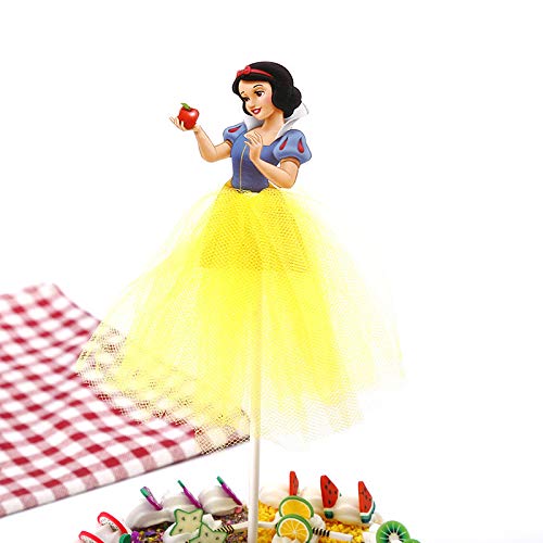 Yurnoet 7Pcs Cupcake Topper Picks – Princess Themed Cupcake Toppers For Kids Party（Anna, Ariel ,Cinderella, Elsa, Sofia ,Snow White ） #TOP6