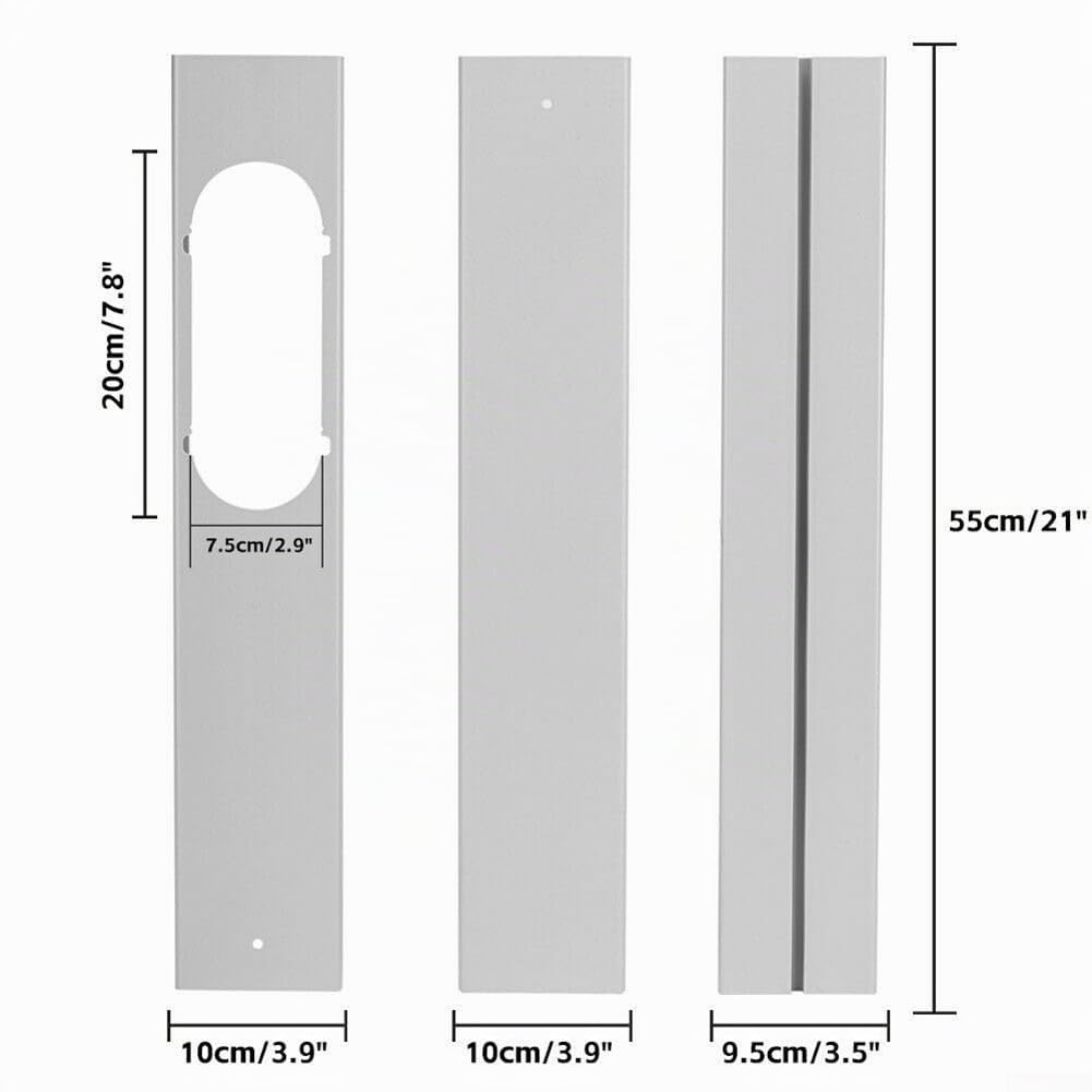 Matériau pour plaque coulissante de fenêtre pour climatiseur, installation facile (3 pièces)