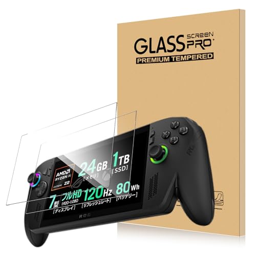 �y2���Z�b�g�zFor ASUS ROG Xbox Ally/ROG Xbox Ally X �t�B���� Ubefuu �����K���X �ی�t�B���� 9H�d�x �ϏՌ� �S�ʕی� �����ߗ� �w��h�~ ���t���ȒP �h�� �C�A�[��