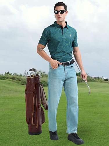 Image of STELLERS Men's Printed Polo T-Shirt | Regular Fit| Feather Touch Feel | Odour Resistant | Wrinkle Free | Stretchable | Anti-Static