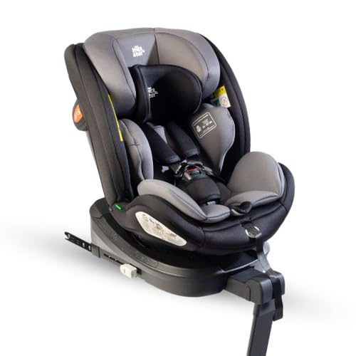 Interbaby - Silla Coche Bebe Giratoria 360º | 0-12 Años, 40-150cm | Anclaje Isofix, Protección Lateral SIP de Impactos, 4 Posiciones Reclinable, 8 Posiciones Cabezal | Alea, Negro