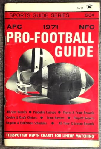 1971 AFC/NFC Pro-Football Guide (Sports Guide S... B007USKFR8 Book Cover