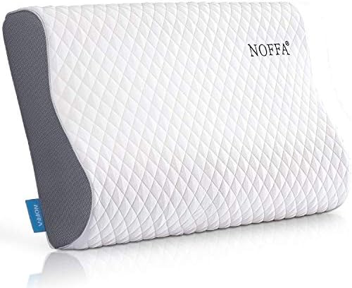 Noffa Pillows for Sleeping Latex Like Foam Contour Pillow Firm Cervical Pillow for Neck Pain Neck Support Orthopedic Pillow, Removable/Washable-CertiPUR-US, Queen Size