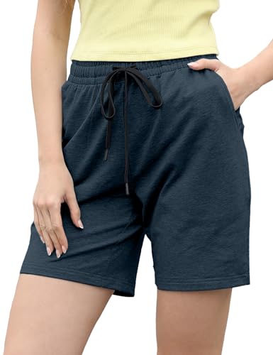 Women's Sweat Shorts with Drawstring Cotton French Terry Summer Casual Workout 5