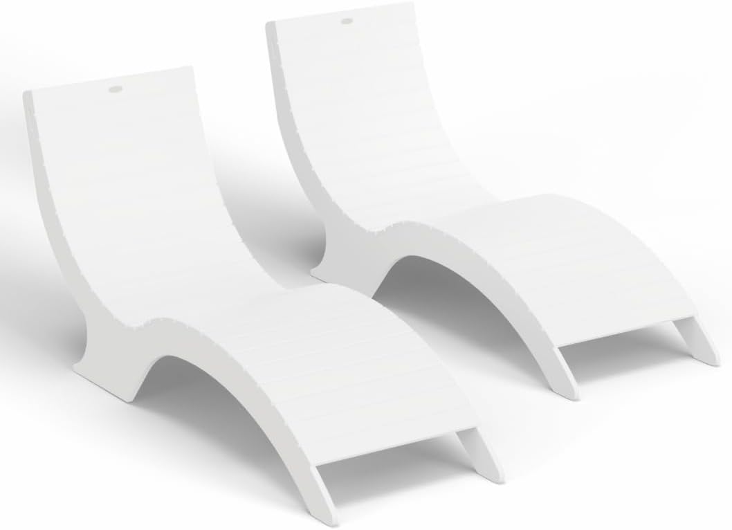 Lounge Concepts - in-Pool Ledge Aqua Chaise Lounge - Waterproof, Fade Resistant, Pool Chaise Lounge Seating, Made for Water - Set of 2