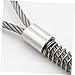 TOPPERFUN 100pcs Shaped Aluminum Wire Rope Crimps Silver Cable Collar for Wire Management for Industrial Applications Protects Against Surface Abrasion