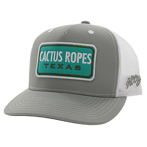 HOOEY Youth Adjustable Snapback Trucker Mesh Back Hat (Grey/White/Teal - CR083-Y)