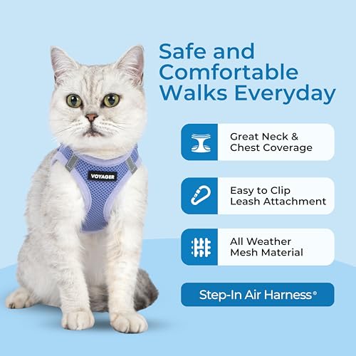 Voyager Step-in Pet Harness - All Weather Mesh, Adjustable Step in Harness for Cats and Dogs by Best Pet Supplies - 307 Set Lavender, XS by Best Pet Supplies - Image 2