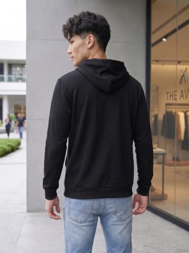 Image of HOODMASTER Unisex Fleece Hoodie Sweatshirt with Pockets Full Sleeves Regular Fit Solid Pattern Hooded Neck and Standard Length | Hoodies for Men & Women