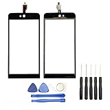 Visiodirect® Vitre écran Tactile Compatible avec Wiko Rainbow Jam Noir+ Kit Outils