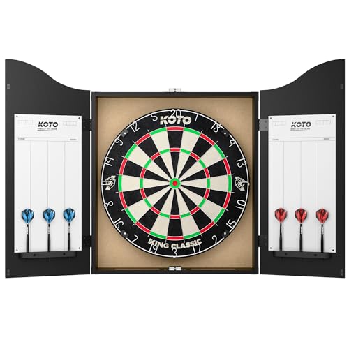 KOTO - Darts Centre Schwarz, Komplettes Dartscheibe Set mit...