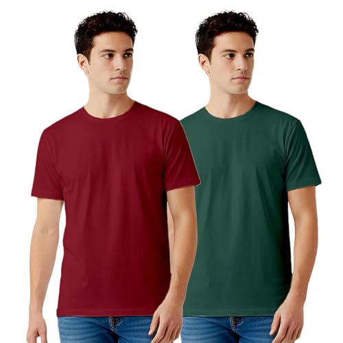 Image of 100% PIMA Cotton T Shirt for Man | Premium Men T-Shirts Regular Fit | Half Sleeve Round Neck Cotton Tshirt for Man | Mens Tees Made for Indian Climate | Available in 10 Colours