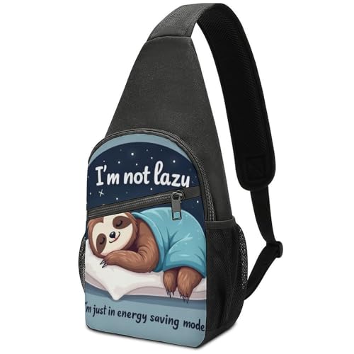 Casual Sling Bag Backpack, Rucksack, Cute Sloth Shoulder Crossbody Bag Chest Pack, Tool Backpack, Satchel Bookbags Travel Rucksack Daypack for Man/Women