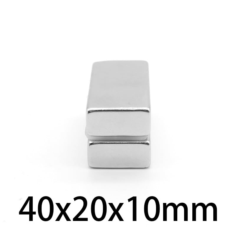 1/2/3/5PCS 40x20x10mm Quadrate Super Thick Block Permanent 40x20x10 Neodymium 40 * 20 * 10 Magnet(2PCS)