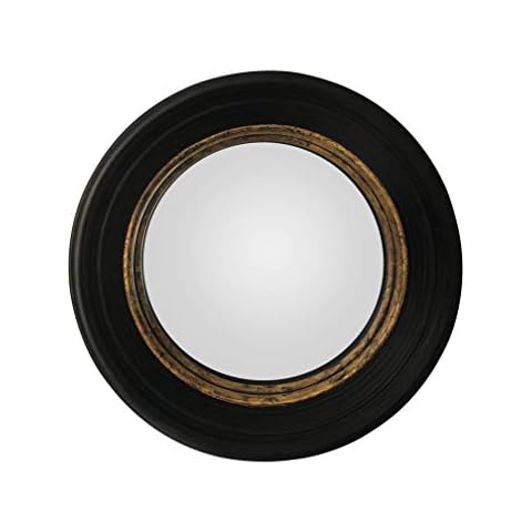 MAISONICA 74cm Black & Gold Convex Mirror Cover
