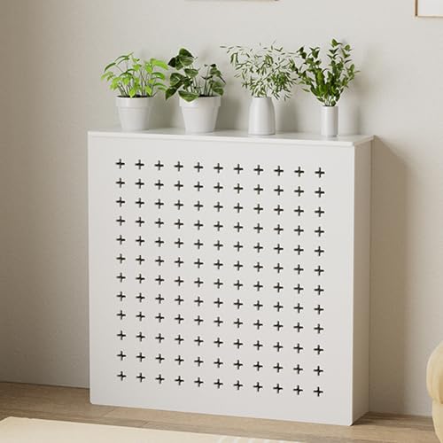 Cubierta de radiador, cubierta de radiador, armario de calefacción decorativo espacial, armario organizador de suelo de baño, estante de almacenamiento para el hogar, sala de estar (50 x 80 x 20 cm).