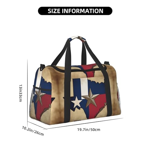 Sac de voyage imperméable et pliable au design Texas grand format Map01