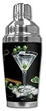 Mugzie brand 20 Ounce Cocktail Shaker with Insulated Wetsuit Cover - Michael Godard: Martini Limbo