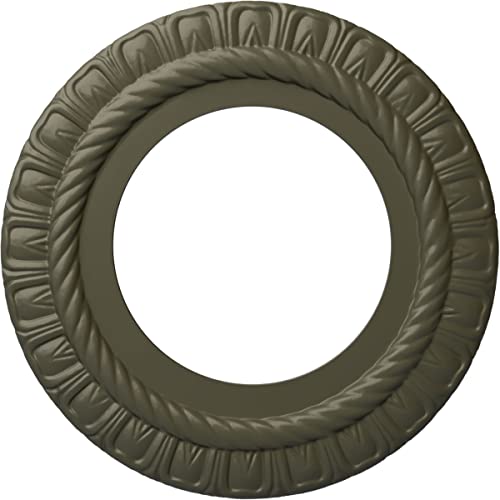 Image of Ekena Millwork CM10CLWHF 10-5 /8 inch x 5-3 /4 inch x 1 /2 inch Claremont Ceiling Medallion, Witch Hazel