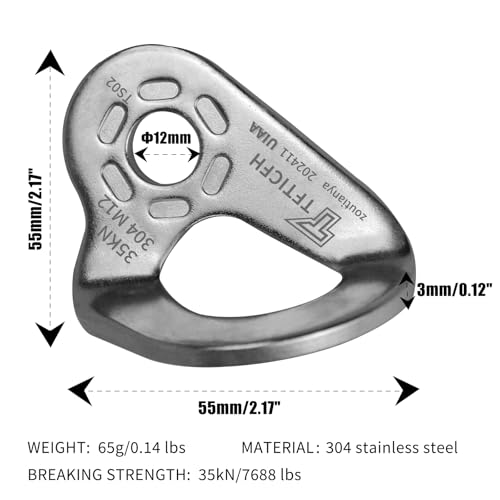 Image of 35kN UIAA Certified Heavy Duty Stainless Steel M12 Climbing Bolt Hanger, 5pc Silver