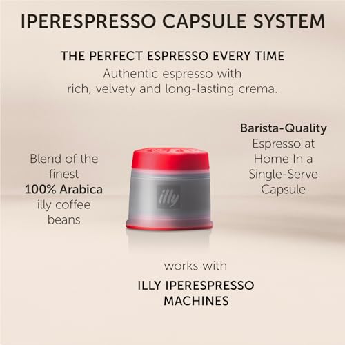 Image of illy Coffee, iper Coffee Capsule, Dark Roast Drip Pods, illy iperEspresso Machines (18 ct)