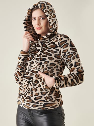 Image of Modeve Full Sleeve Printed Women Sweatshirt with Hood and 2 Pockets for WinterII Winter Wear II Hoodie