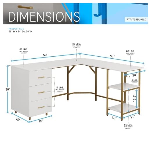 Techni Mobili L Shaped Desk with Storage