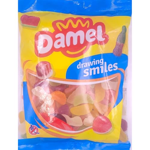 Damel Fruit & Paradise Gominolas de Frutas Tropicales, Sin Gluten, Halal, Formas de Frutas y Flamenco, 1 kg