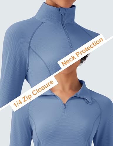 IECCP Women's Long Sleeve Green UPF 50+ Sun Protection Lightweight Pullover 1/4 Zip Exercise Tops, Size XXL, Adult, for Outdoor Activities - Image 5