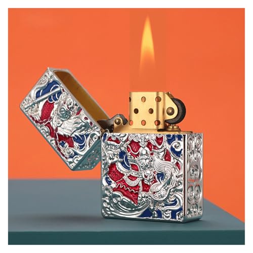 Encendedor de queroseno vintage de cobre recargable con acabado resistente 3