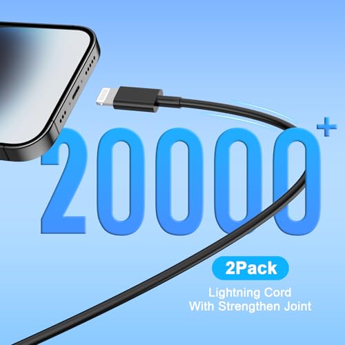 Image of [Apple MFi Certified] iPhone Charger Fast Charging 6FT Compatible for iPhone 14 /13 /12 /11 Pro Max /Xs Max /XR /X 2Pack 20W Type C Fast Charger Block with 6FT USB C to Lightning Data Sync Charging Cable